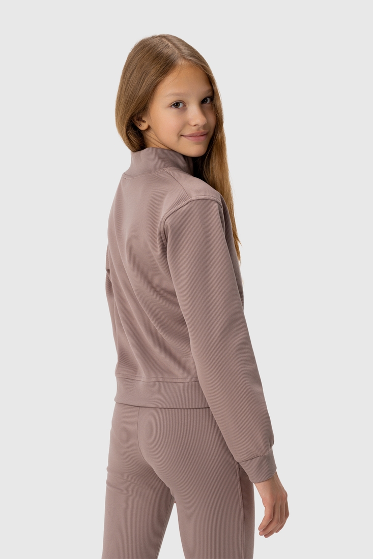 Фото Костюм (кофта+штани кльош) для дівчинки Viollen 2188 128 см Кавовий (2000990091796D)