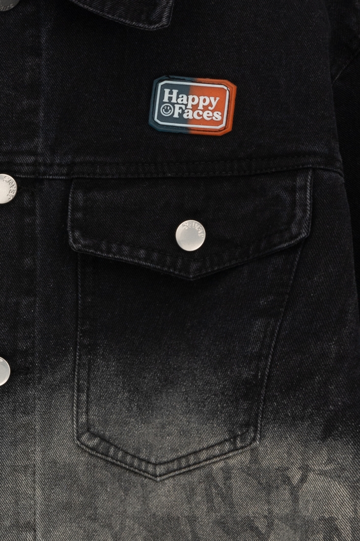 Фото Куртка джинсова для хлопчика 6806 164 см Чорний (2000990306869D)