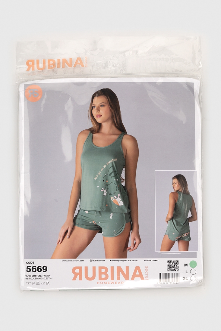 Фото Пижама женская RUBINA 5669 XL Зеленый (2000990483409A)