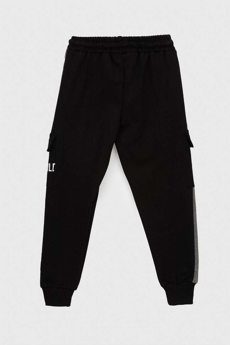 Фото Спортивні штани з принтом для хлопчика Atescan 1100 152 см Чорний (2000990079176D)