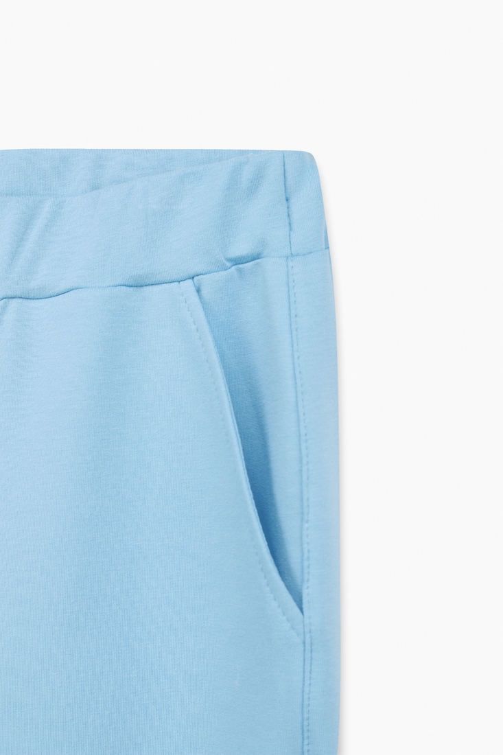Фото Спортивные штаны женские однотонные 2210 L Голубой (2000988977415D)