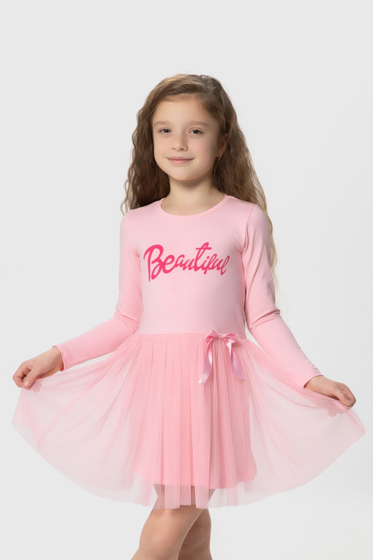 Фото Сукня з принтом для дівчинки Pop Fashion 7344 92 см Рожевий (2000990158161D)