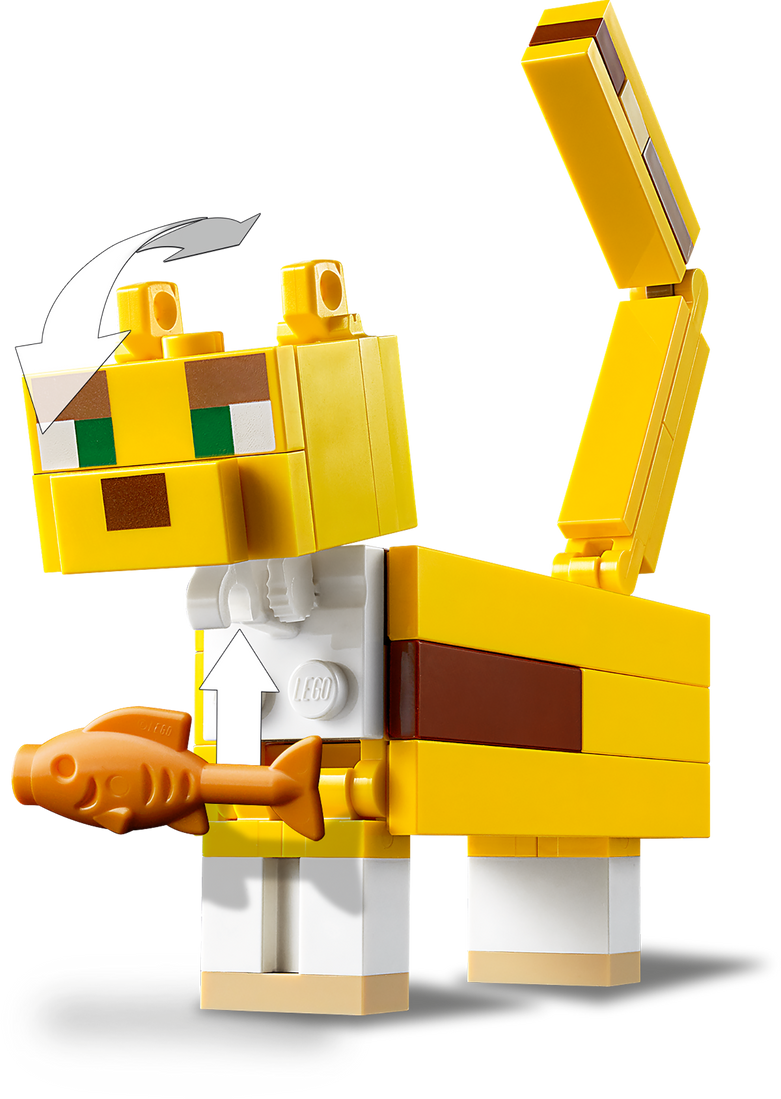 Фото Конструктор LEGO Minecraft Кріпер та Оцелот (21156)