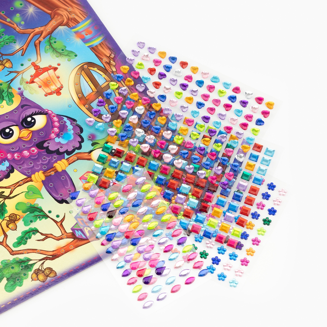 Фото Мозаика из кристаллов "Crystal mosaic kids Совы" Danko Toys CRMk-01-10 Разноцветный (2000989844860)