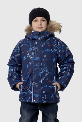 Фото Куртка зимняя для мальчика Snowgenius H35-021 128 см Темно-синий (2000990062628W)