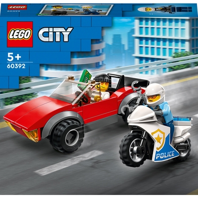 Конструктор LEGO City Преследование автомобиля на полицейском мотоцикле 60392 (5702017416571)