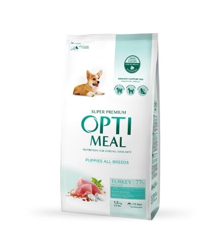 Сухой корм для собак Optimeal для щенков всех пород со вкусом индейки 1.5 кг 2351 (4820215362351)