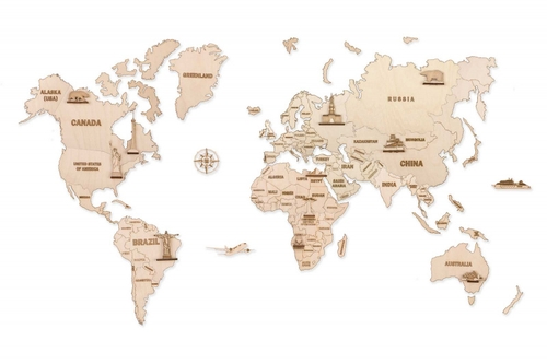 Фото Механическая, сувенирно-коллекционная модель "Карта мира L" 791 (4820195190791)