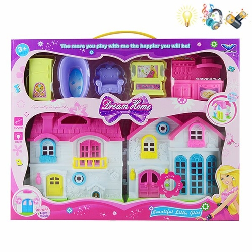 Ляльковий будиночок з меблями, світловими та звуковими ефектами WEN HAO DA Dream Home 1320