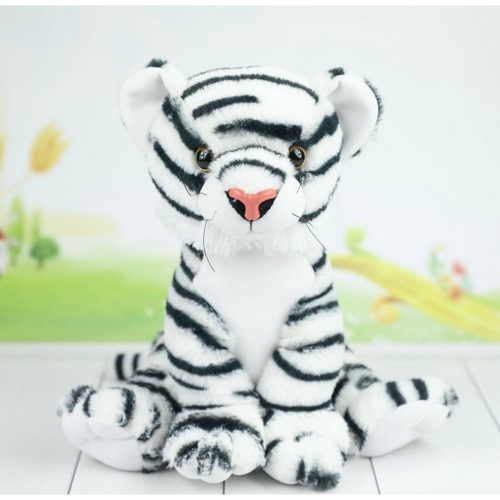 Фото Тигр сидячий білий (28 см) 00159-62 (2000904722518)