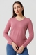 Пуловер однотонний жіночий 8816 L Марсаловий (2000990337450D) Фото 1 з 10