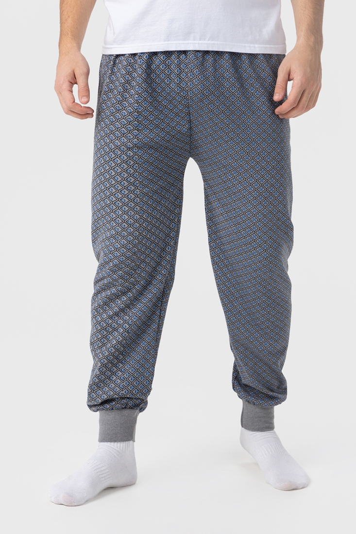 Фото Пижамные брюки мужские KESIMOGLU Ромб/синий 3XL Синий (2000990246028А)