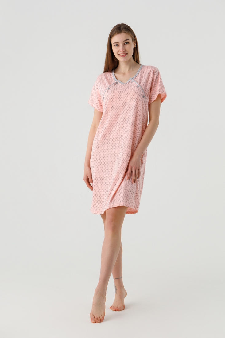 Фото Комплект халат+рубашка женский Sevgi 679 XL Серо-розовый (2000990512659A)