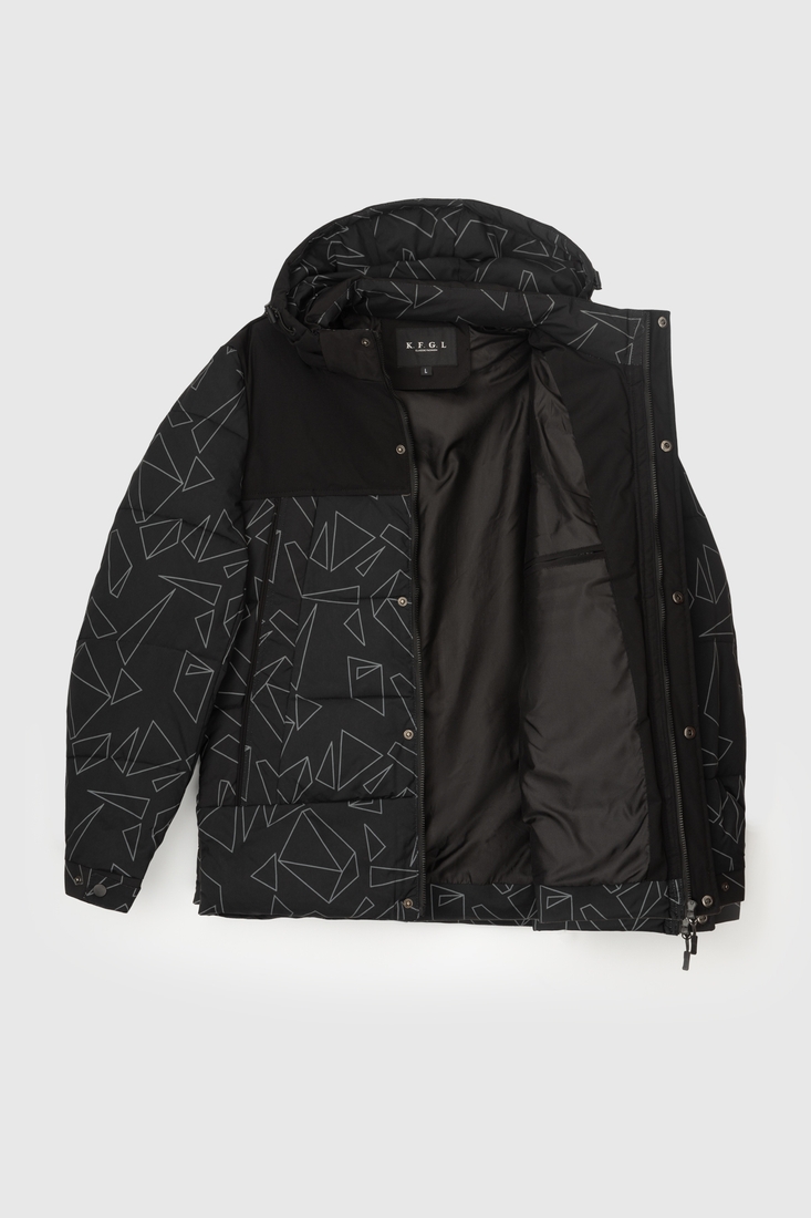 Фото Куртка зимняя мужская 6688 L Черный (2000989952978W)