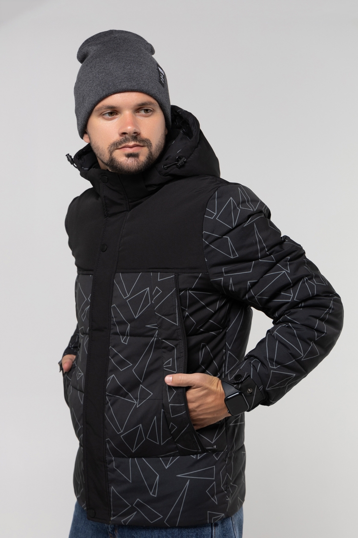 Фото Куртка зимняя мужская 6688 4XL Черный (2000989953012W)