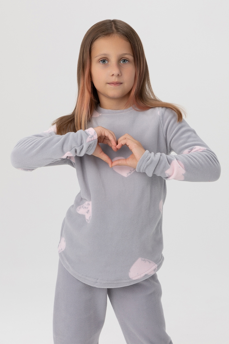 Фото Пижама для девочки Misenza K35018 4-5 года Серый (2000990075451A)