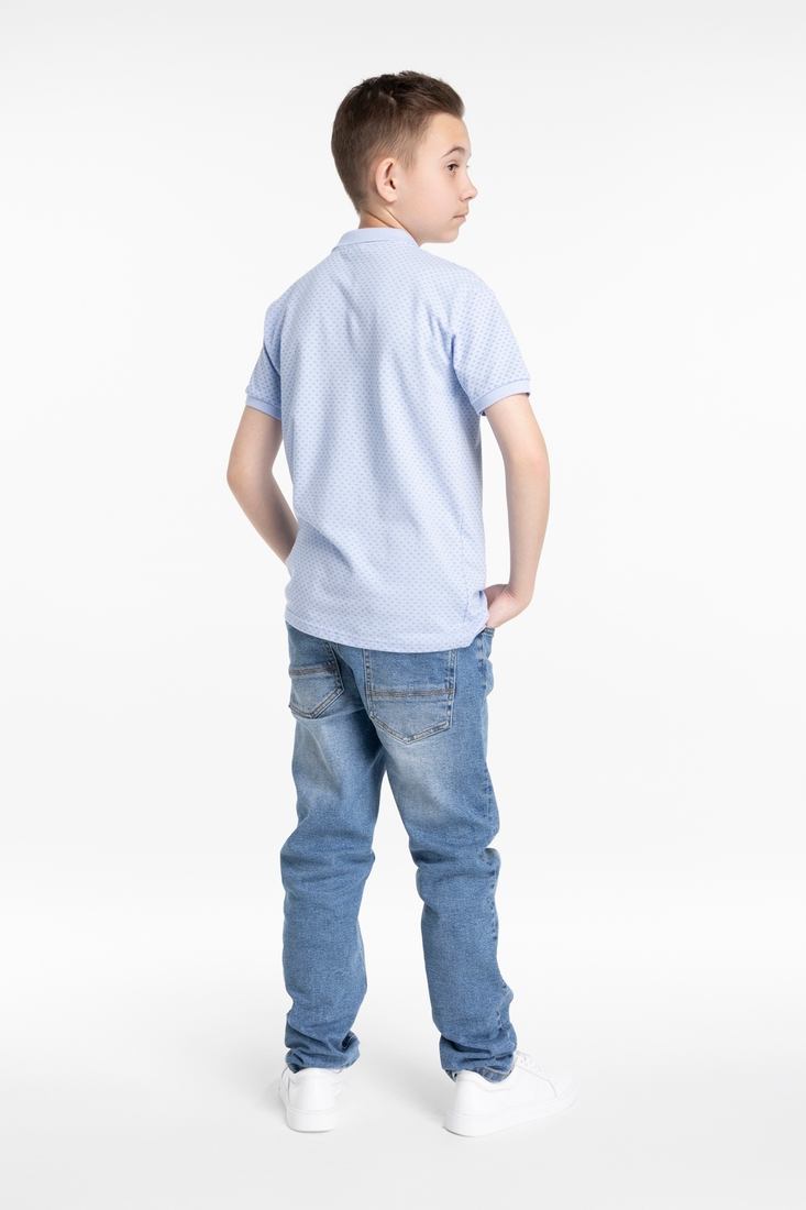 Фото Поло з візерунком для хлопчика ALISA 1012 128 см Блакитний (2000990554512S)
