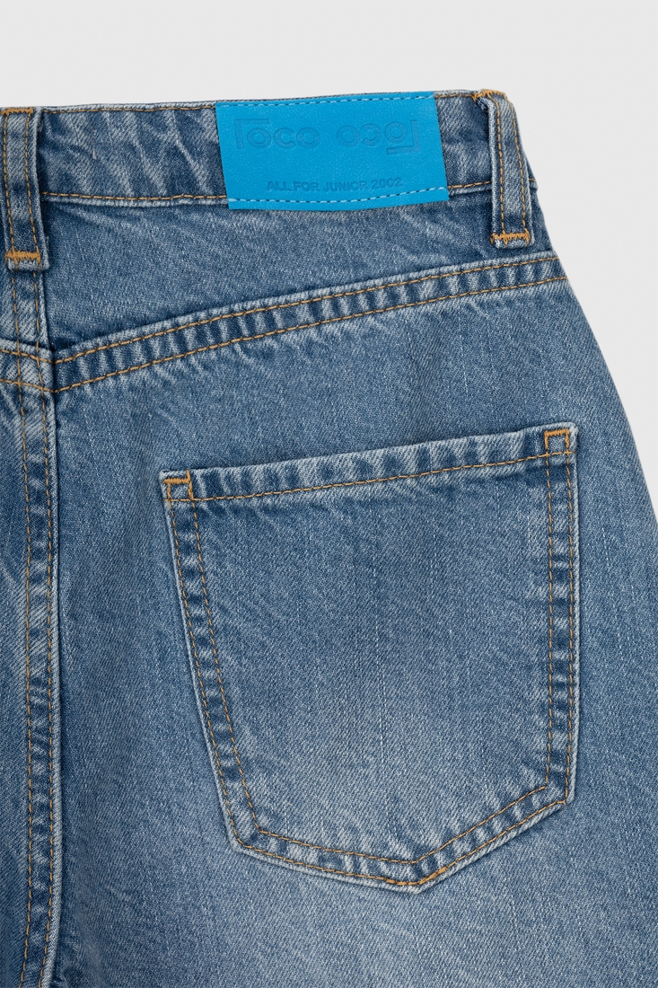 Фото Шорты джинсовые для девочки LocoLoco 6186 158 см Голубой (2000990346889S)