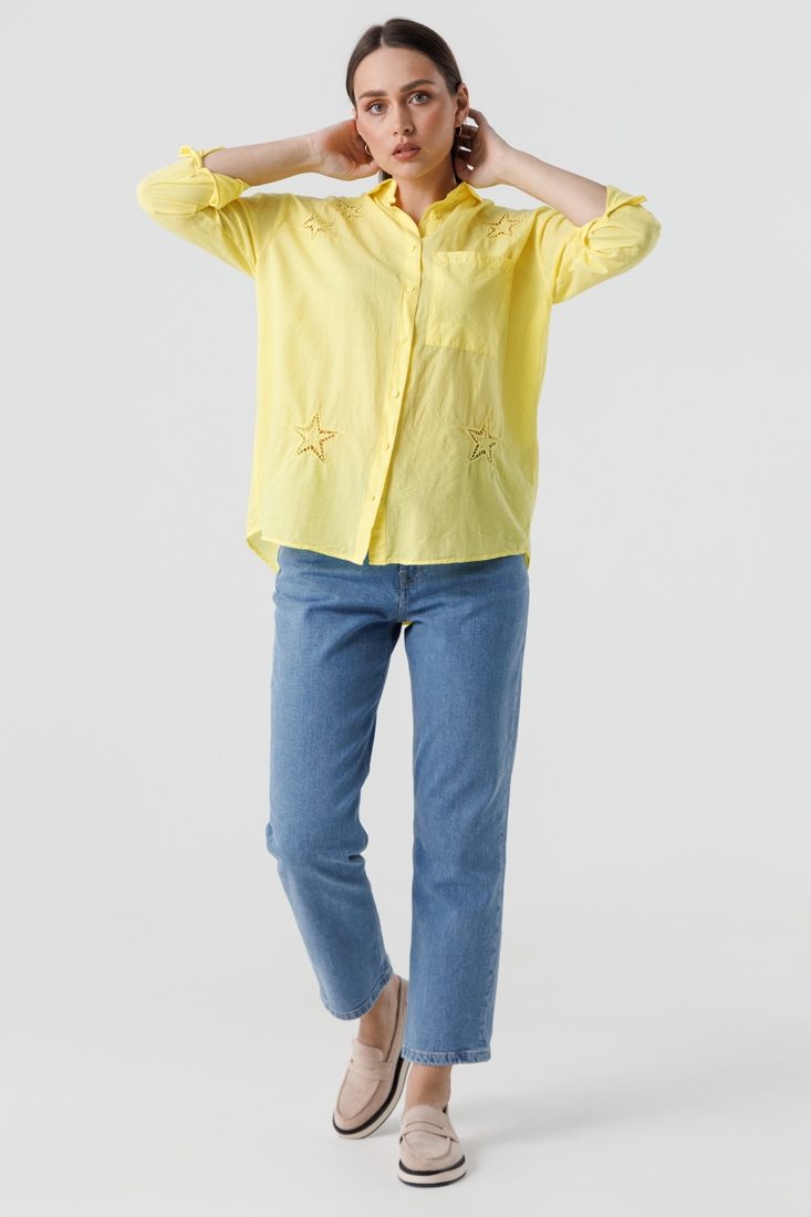 Фото Рубашка однотонная женская AYN 1959 L Желтый (2000990421678S)