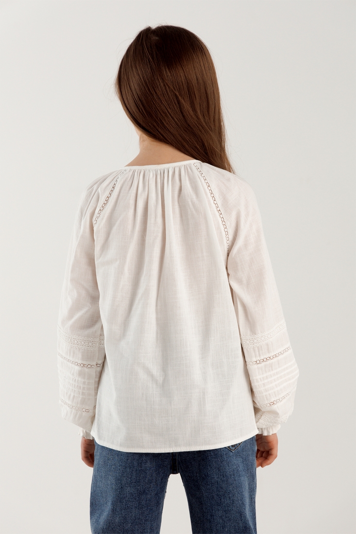 Фото Сорочка з вишивкою для дівчинки Cuento 2199 134 см Білий (2000990264206A)
