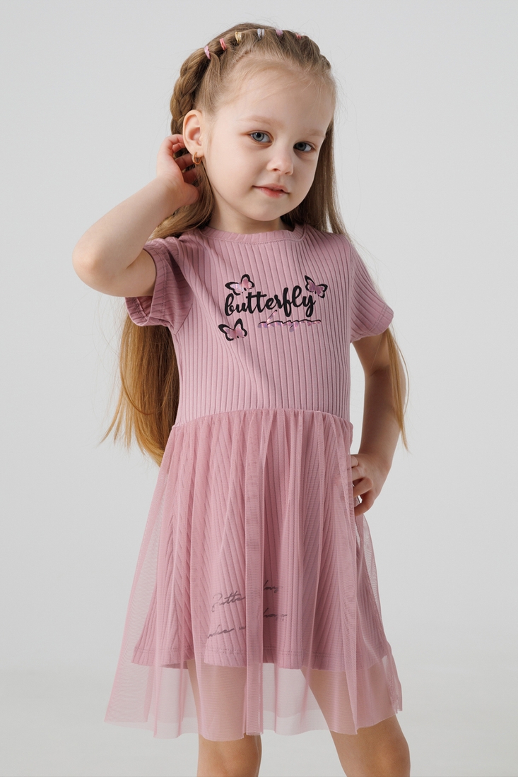 Фото Платье для девочки Viollen 3232 98 см Пудровый (2000990272027S)