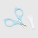 Ножницы детские с короткими лезвиями и колпачком Lindo ZP 002 Голубой (2000989864943) Фото 2 из 4