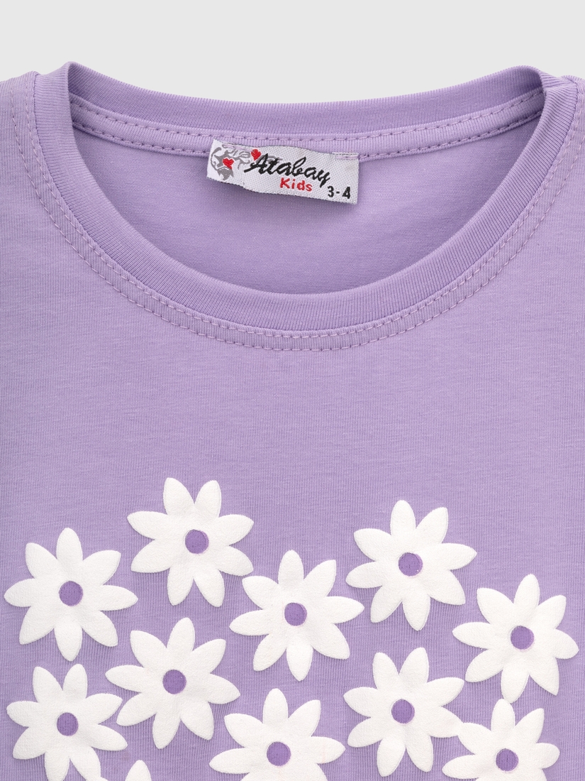 Фото Костюм футболка+капри для девочки Atabey 10504.0 110 см Сиреневый (2000990478207S)