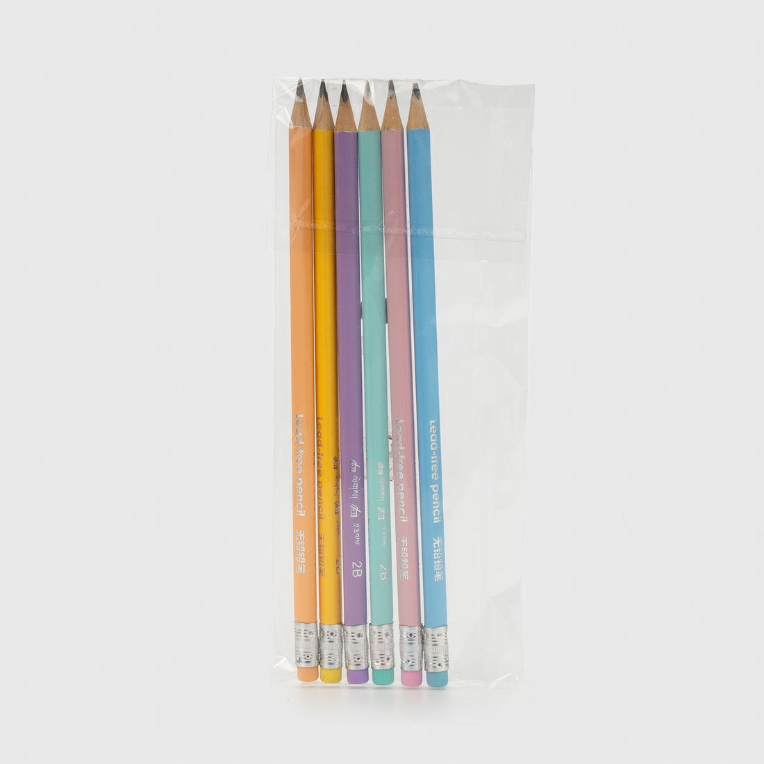 Фото Набор карандашей чернографических с ластиком Vitality Plus 2B 7006-K Разноцветный (2000989977544)