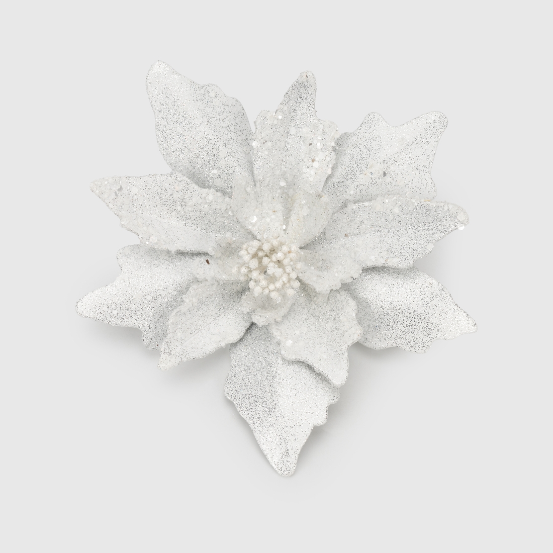 Фото Новорічна прикраса "Квітка велика" Dashuri 14 см Срібний (2000990125705)(NY)
