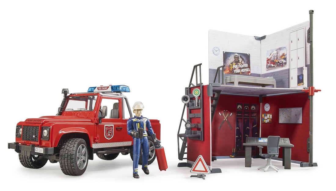 Фото Игрушечный набор пожарная станция с Land Rover Defender 62701 (2000904652334)