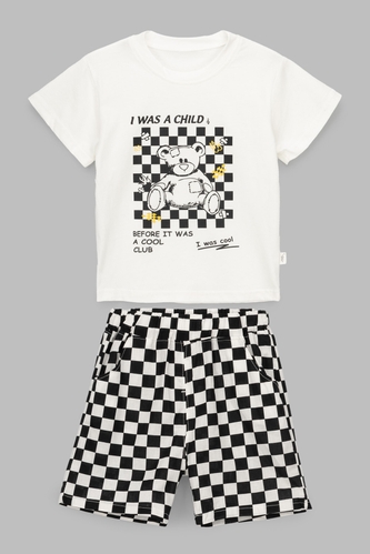 Фото Костюм футболка+шорты для мальчика Kai-Kai 2258-81854 110 см Белый (2000990466853S)