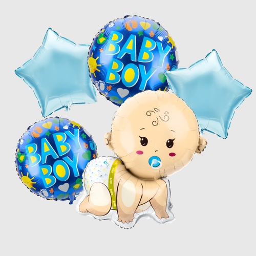 Фото Набір повітряних кульок "Baby boy" GS52711 Різнокольоровий (2000990241689)