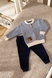 Костюм (свитшот+штаны) для мальчика Beyaz Bebek 2060 92 см Темно-синий (2000990301895D) Фото 1 из 15