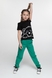 Спортивні штани однотонні прямі для дівчинки SAFARI 60187 116 см Зелений (2000989505860D) Фото 4 з 12