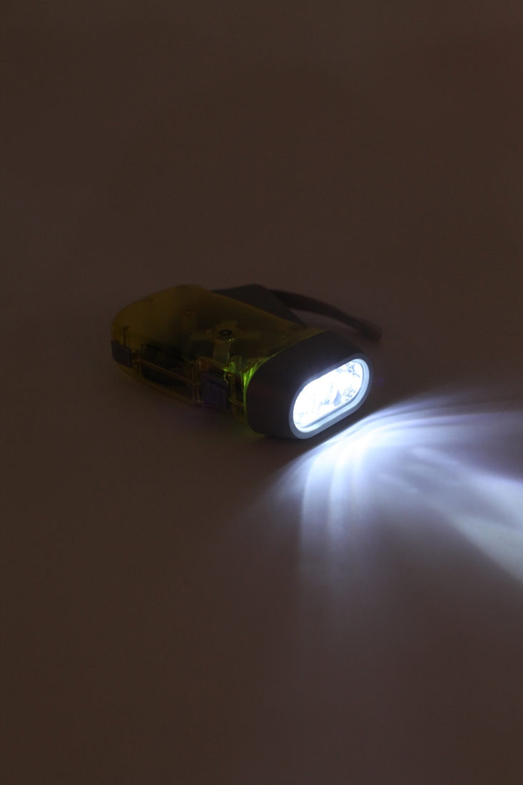 Фото Ліхтарик з динамо машиною ручний світлодіодний WT-092 Жовтий (2000989483809)