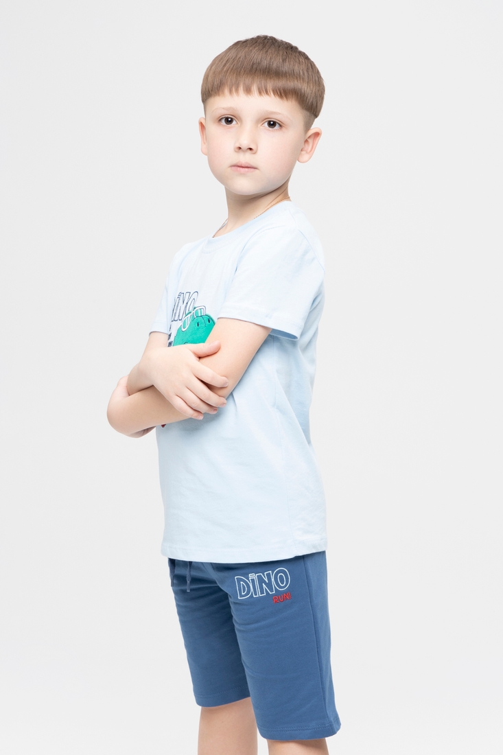Фото Костюм для мальчика Breeze 0814 футболка + шорты 92 см Голубой (2000989621232S)