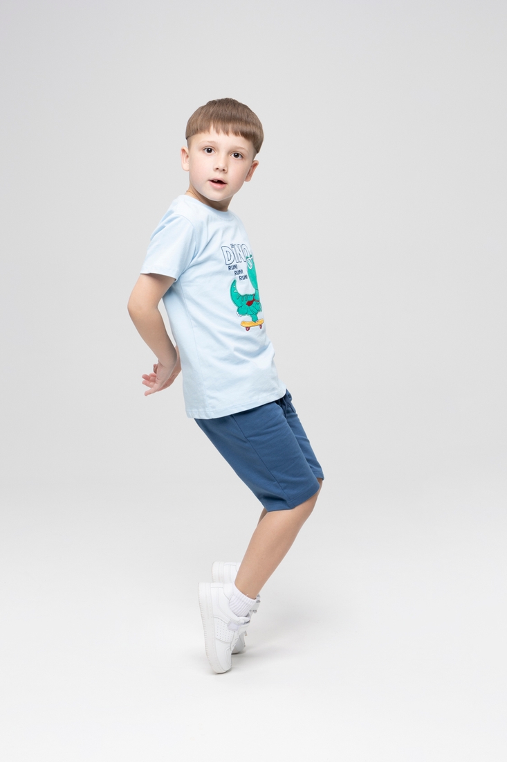 Фото Костюм для хлопчика Breeze 0814 футболка + шорти 92 см Блакитний (2000989621232S)