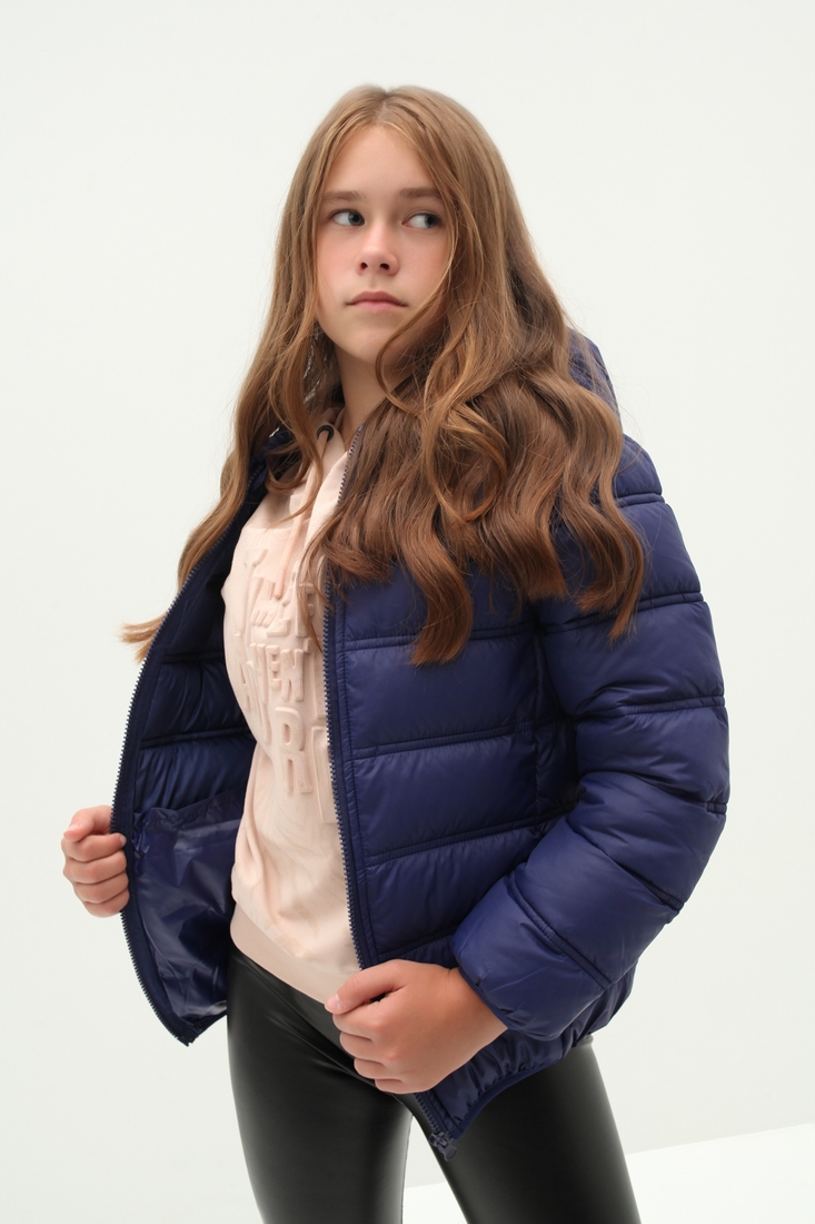 Фото Куртка детская Lizi ОДНОТОН 140 см Синий (2000904624966D)
