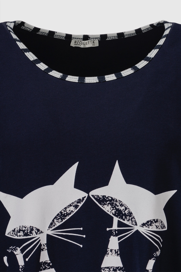 Фото Ночная рубашка женская Nicoletta 84121 5XL Темно-синий (2000990457813А)
