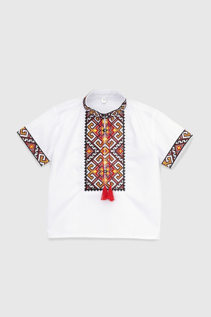 Фото Рубашка с вышивкой для мальчика КОЗАЧОК ФИЛИП 86 см Красный (2000989824688S)