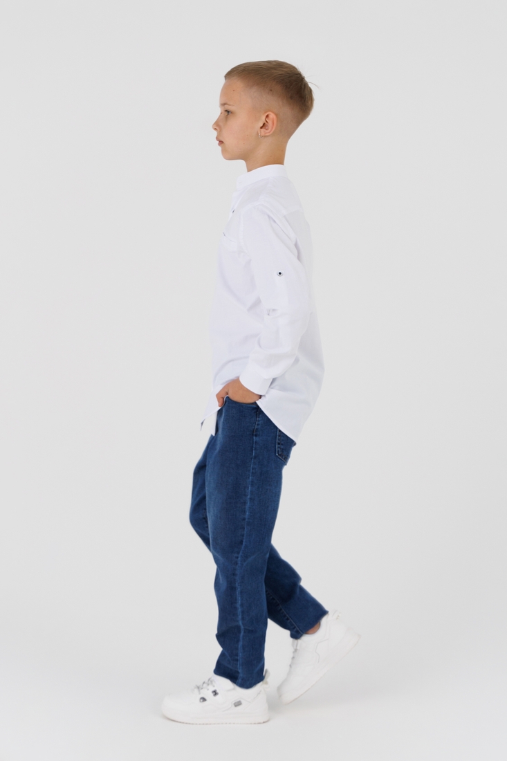 Фото Сорочка однотонна для хлопчика Redpolo 1711-1 146 см Білий (2000990387950D)