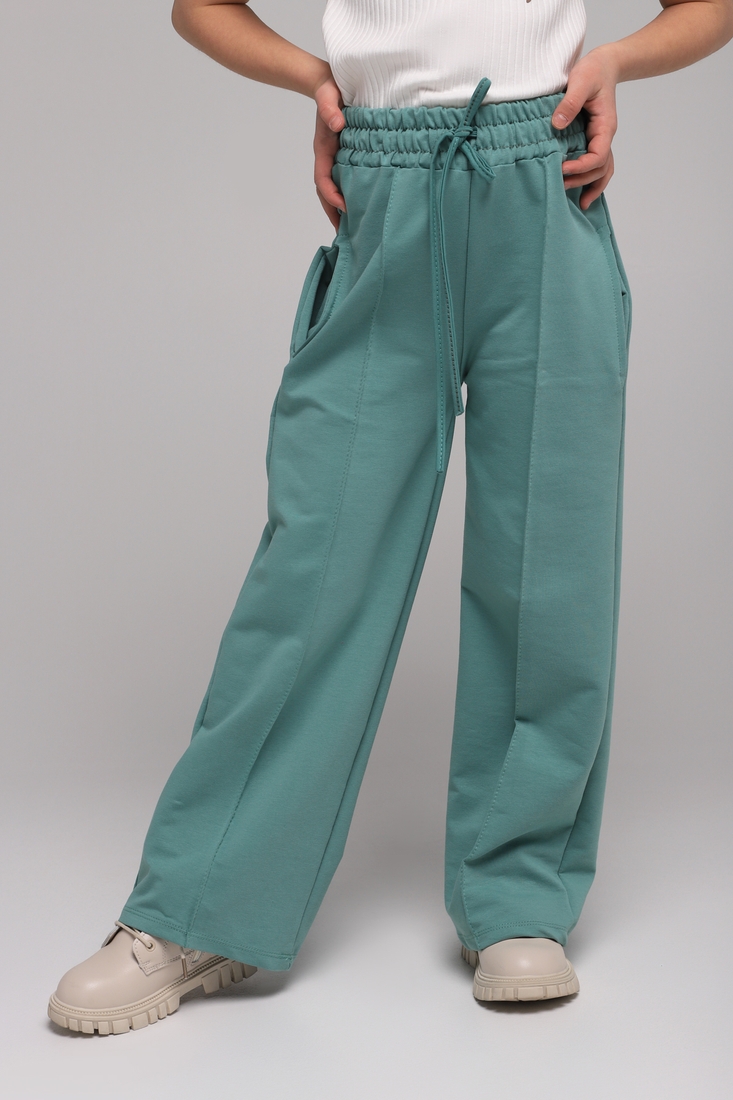 Фото Спортивные штаны палаццо для девочки Atabey 10010-2 146 см Зеленый (2000989478133D)
