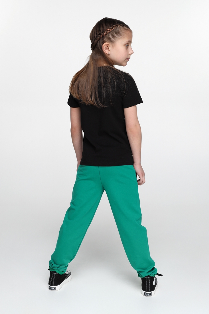 Фото Спортивні штани однотонні прямі для дівчинки SAFARI 60187 116 см Зелений (2000989505860D)