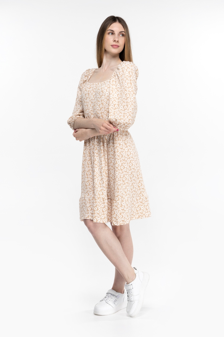 Фото Платье с узором женское Firesh 8024 XL Бежевый (2000989781219S)