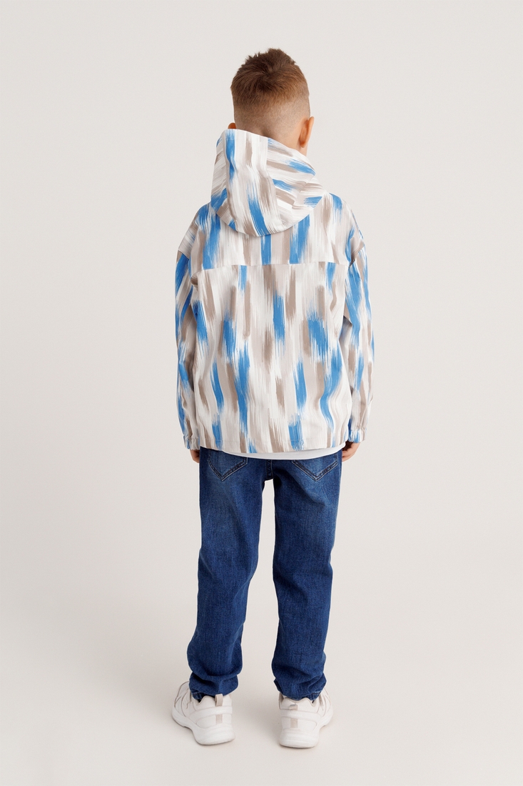 Фото Вітровка для хлопчика 23016-4 158 см Синій з бежевим (2000990369796D)