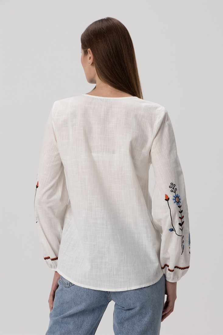 Фото Вишиванка сорочка з принтом жіноча Park karon 23150 36 Білий (2000990154293A)