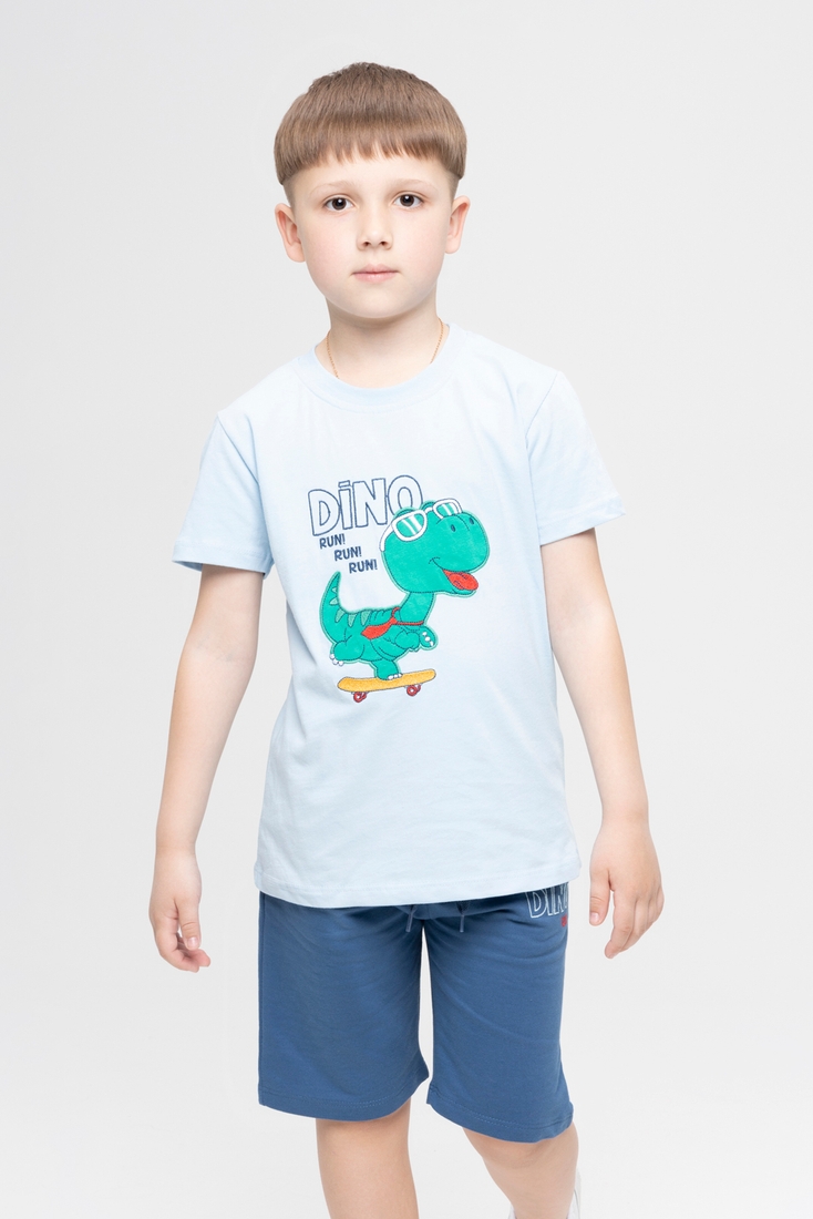 Фото Костюм для мальчика Breeze 0814 футболка + шорты 116 см Голубой (2000989621270S)
