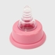 Пляшка кругла Lindo LI143 з силіконовою соскою Рожевий (2000990122513) Фото 2 з 4