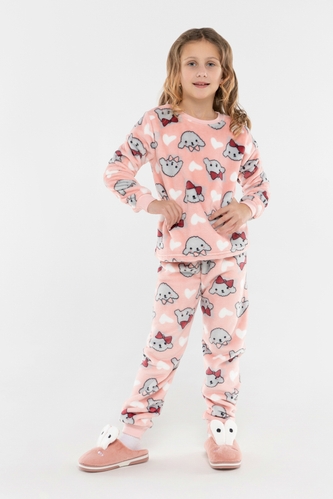 Фото Пижама для девочки Фламинго 855-910 SHEEP 134-140 см Персиковый (2000990225634A)
