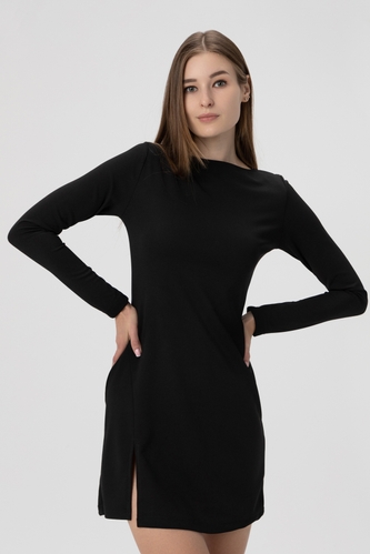 Фото Платье однотонное женское LAWA CTM WTC02324 S Черный (2000990084361D)(LW)